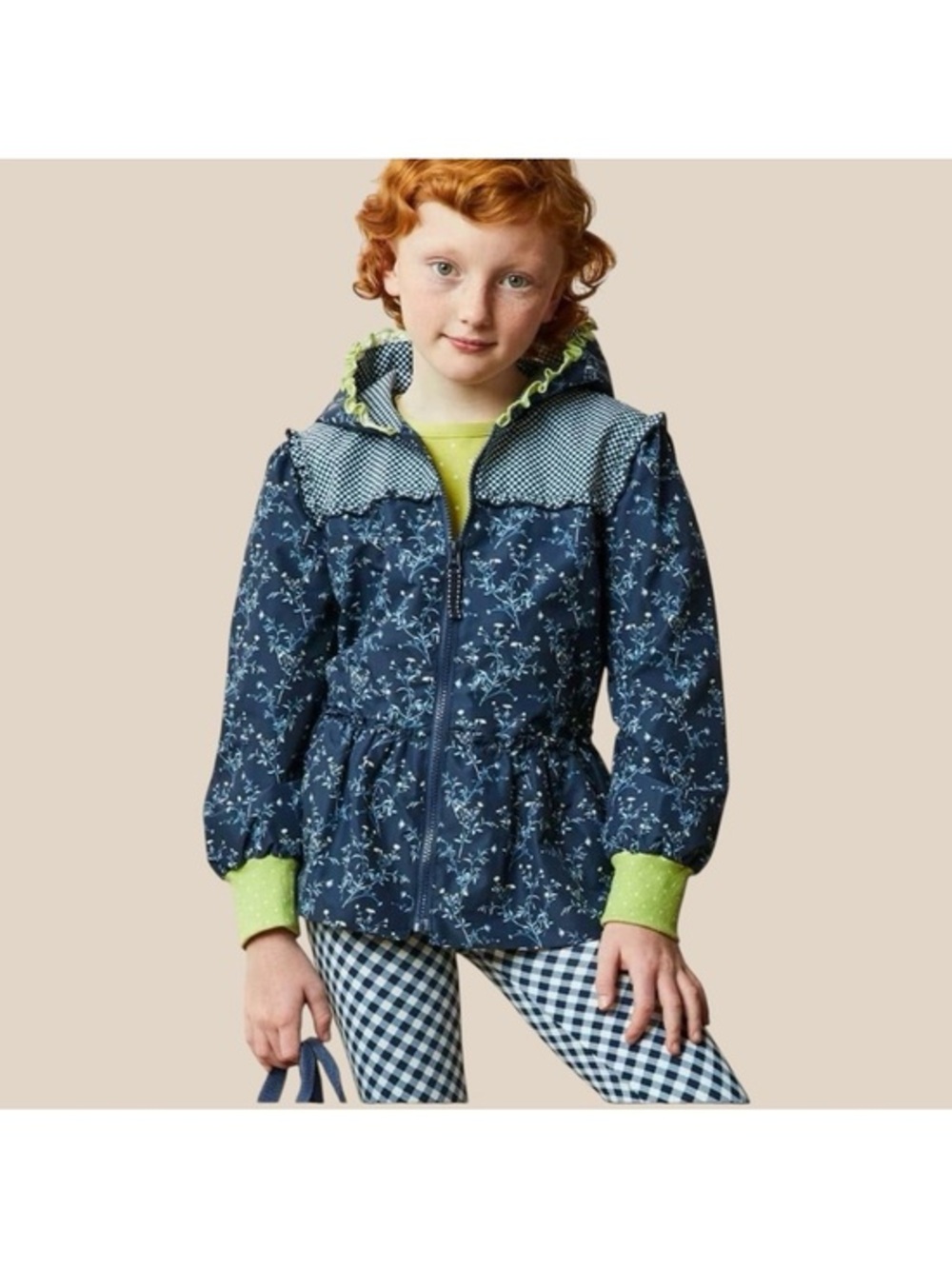 Matilda Jane Enchanted Garden Wildflower Bouquet Blue Floral Spring Jacket Sz 4